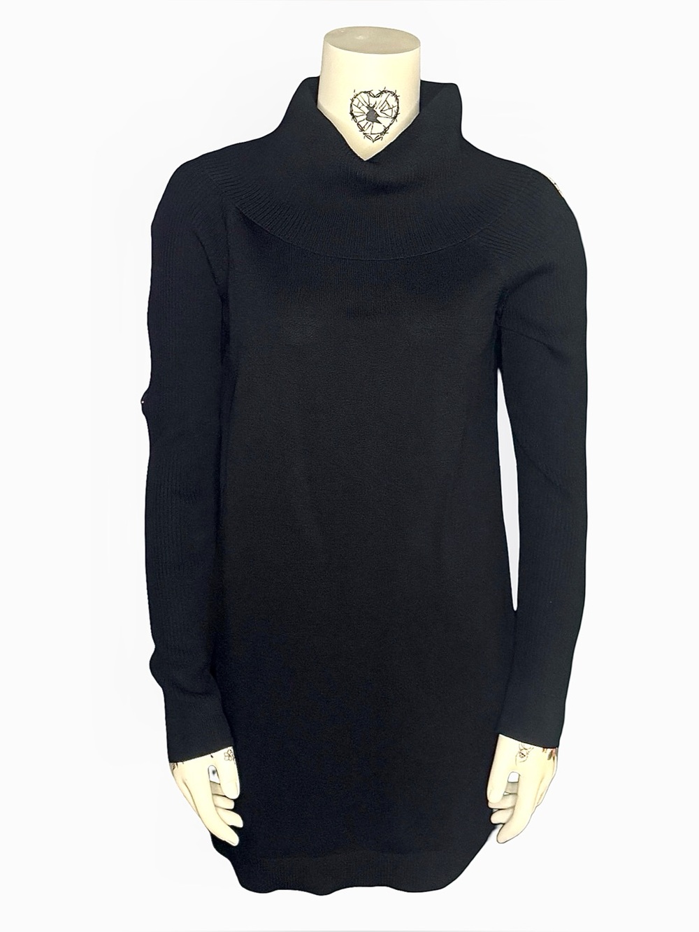 Black knit gothic dress